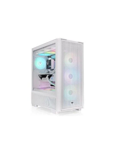 Thermaltake S380 TG ARGB Mid Tower Kabinett med Herdet Glass Hvit