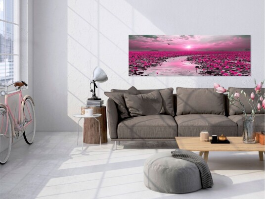 Tavla Lilies and Sunset 1 Part Narrow 135x45
