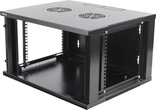 Deltaco 19-5406B Skap Veggmonterbar Står På Gulv Svart 6U 19" Deltaco 19-5406B Skap Veggmonterbar Står På Gulv Svart 6U 19"