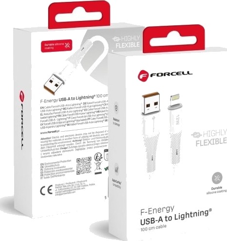 Forcell Usb-A Til Lightning-Kabel 1 M Hvit Forcell Usb-A Til Lightning-Kabel 1 M Hvit