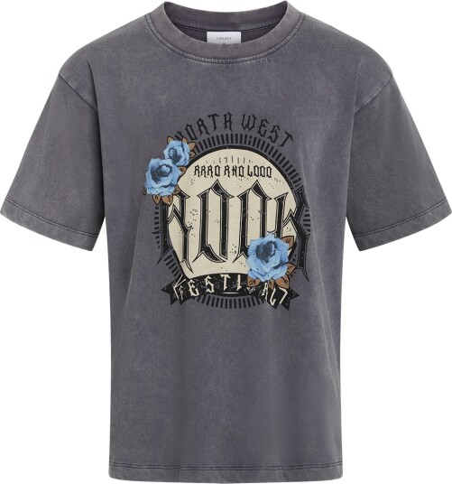 Grunt T skjorte GrBardia Vasket Grey Grunt 14 år 164 T skjorte Grå