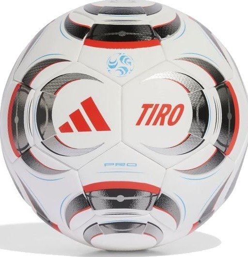 adidas Fotball Tiro Pro Hvit/Svart/Lys Rød Str. 5