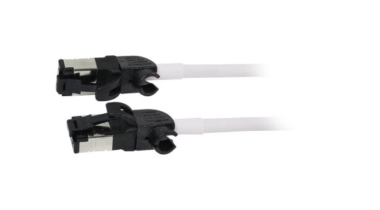 Synergy 21 Nettverkskabel RJ45 Cat6a S/FTP Slim 0,15m Hvit