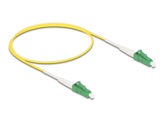 Delock Nettverkskabel Lc/Apc Enkeltmodus Hann Til Lc/Apc Enkeltmodus Hann 0.5 M 2 Mm Fiberoptisk Simpleks 9 / 125 Micron G.657.A2/Os2 Halogenfri Gul 83219