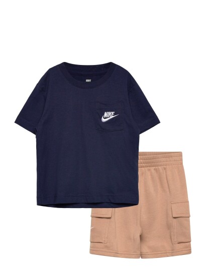 Nike Nkb B Nsw Pkt Tee Ft Short Set Beige 92/98