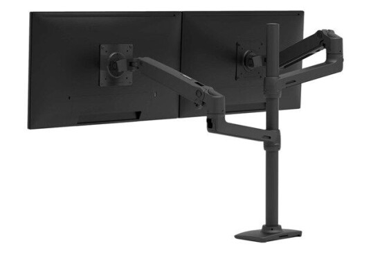 Ergotron LX Dual Stacking Arm for 2 Skjermer - Matte Svart Ergotron LX Dual Stacking Arm for 2 Skjermer - Matte Svart