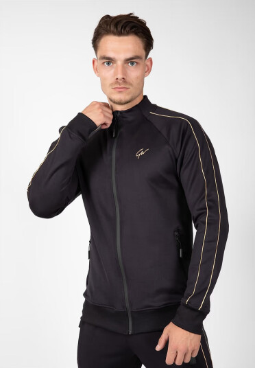 Wenden Track Jacket, Black/Gold Svart/Guld Small