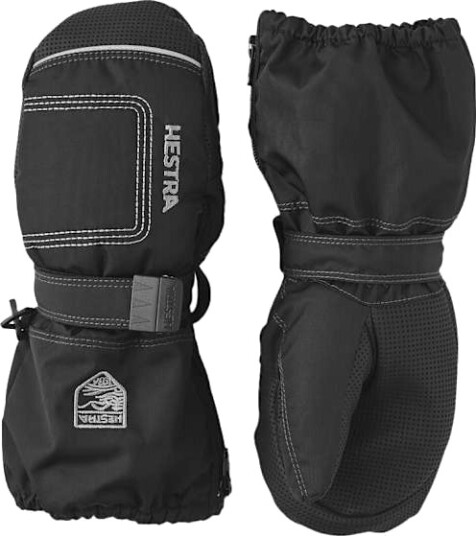 Hestra Baby Zip Long - Mitt Svart/svart 1-2 år