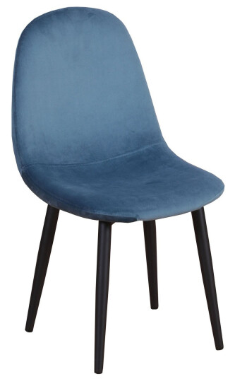 Venture Design Polar høy stol Blå Fløyel/svart Blå