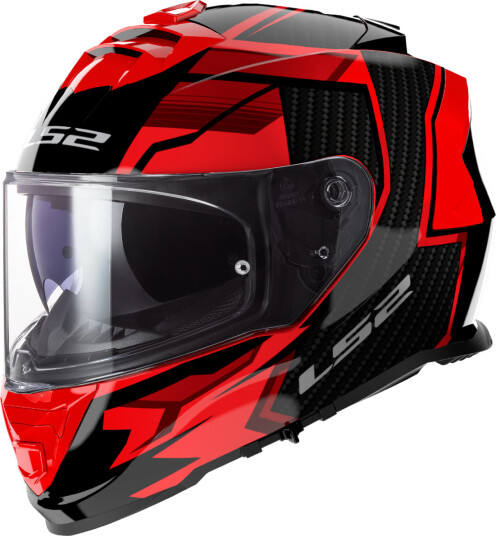 LS2 Helhjelm  FF800 Storm II Tracker Svart-Rød