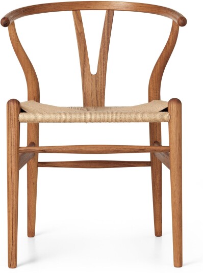 Carl Hansen - Ch24 Y-Stolen / Teak Spisestoler Hans J. Wegner Beige Papir/tre