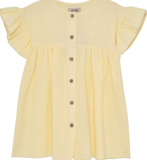 Huttelihut Dress Ss Muslin Yellow 104