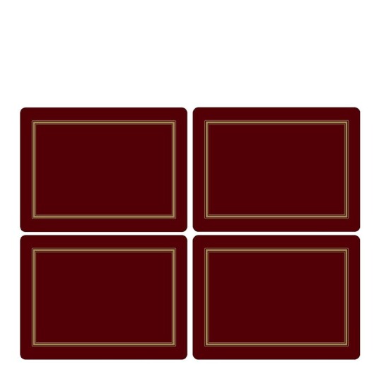 Pimpernel  Classic bordbrikke 40x30 cm 4 stk vinrød
