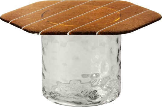 Striche Coffee Table Orange / Transparent