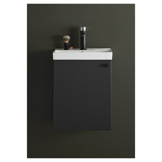 Hafa Neat 420 Servantskap m/dør 420x550 mm med servant Antrasitt Matt Hafa Neat 420 Servantskap m/dør 420x550 mm med servant Antrasitt Matt