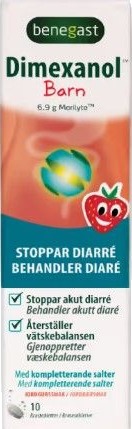 Benegast Dimexanol brusetabletter barn 10 stk Benegast Dimexanol brusetabletter barn 10 stk