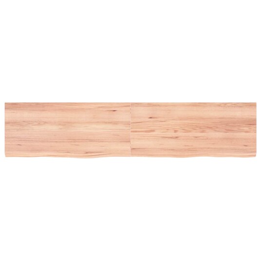 vidaXL Vegghylle lysebrun 180x40x4 cm behandlet heltre eik