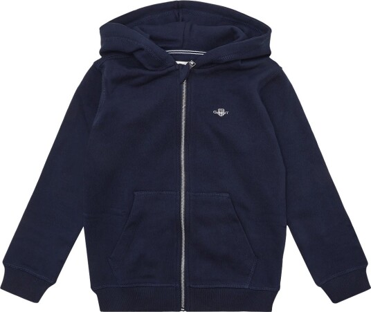 Gant Kids Shield Full Zip Hoodie   Navy   134
