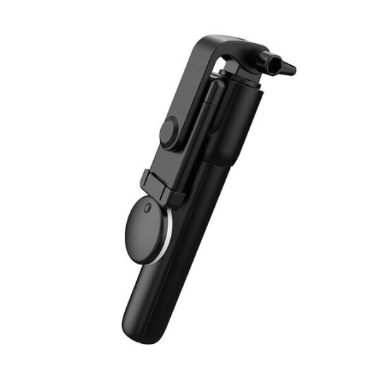 Hurtel Selfie stick WR1YXS telescopic tripod 0.71m with round lamp black