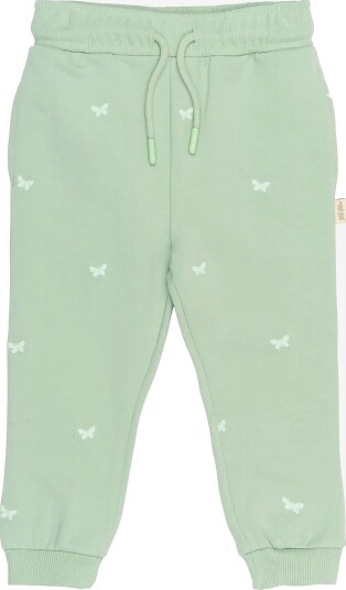 Petit Piao Ppelis Sweatpants FROSTY GREEN BUTTERFLY EMB 74
