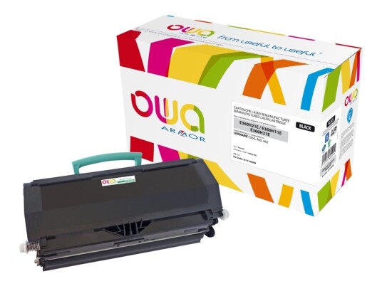 Owa - Sort - Kompatibel - Genprodusent - Tonerpatron Alternativ Til: Lexmark E360h11e Lexmark E360h21e Lexmark E360h31e - For Lexmark E360d E360dn E460dn E460dtn E460dw