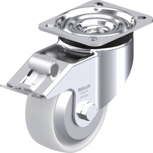 Blickle 612887 Lk-Po 100G-1-Fi-Fa Styrehjul Med Brems Hjuldiameter 100 Mm Maks. Bæreevne 280 Kg