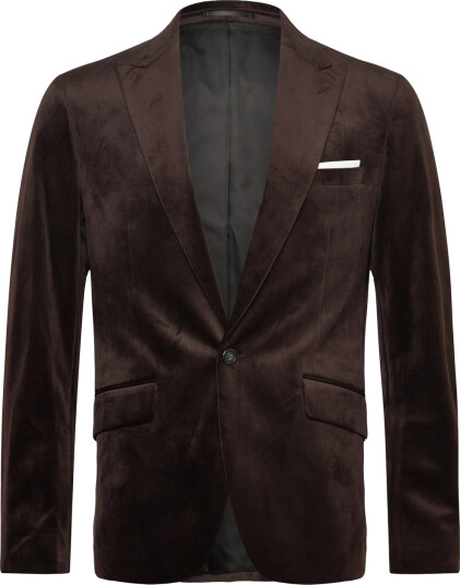 Lindbergh Velvet Blazer - Brown - 46 Lindbergh Velvet Blazer - Brown - 46