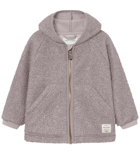 Mini A ture Zinc Purple Matliff Teddyfleece Jacket. GRS 9 mdr/74 cm