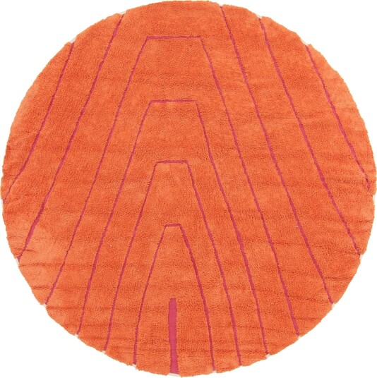 Rundt teppe Sivia Natural Cotton Shaggy rød/oransje Størrelse: Ø 200 cm Rundt teppe Sivia Natural Cotton Shaggy rød/oransje Størrelse: Ø 200 cm