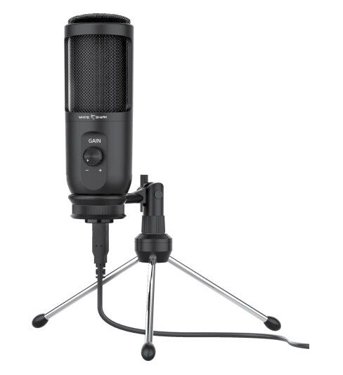 White Shark Taus Studiomikrofon 24 Bit 192 kHz med Stativ