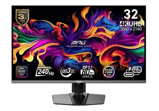 MSI MPG 322URXDE 32" QD-OLED Gaming Monitor 4K UHD 240Hz HDR Sort MSI MPG 322URXDE 32" QD-OLED Gaming Monitor 4K UHD 240Hz HDR Sort