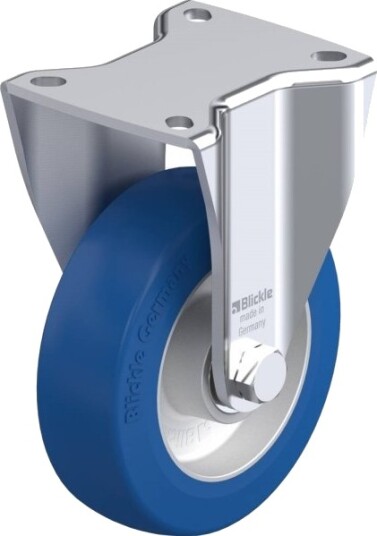 Blickle 744111 Bh-Albs 125K-1 Faste Hjul, Hjuldiameter 125 Mm, Bæreevne Maks. 370 Kg (1 Stk.)