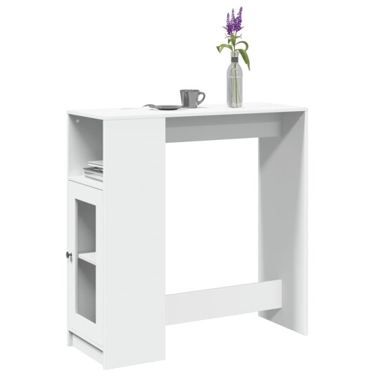  Barbord med stativer hvit 101x40x103,5 cm konstruert tre 8721158386526