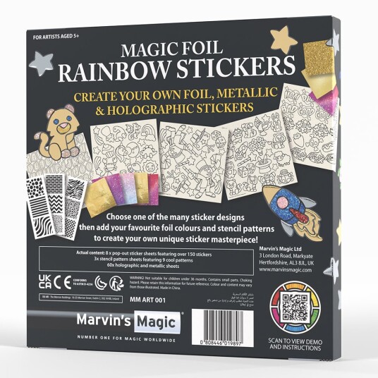 Marvins Magic Magic Foil Rainbow Stickers MMART001