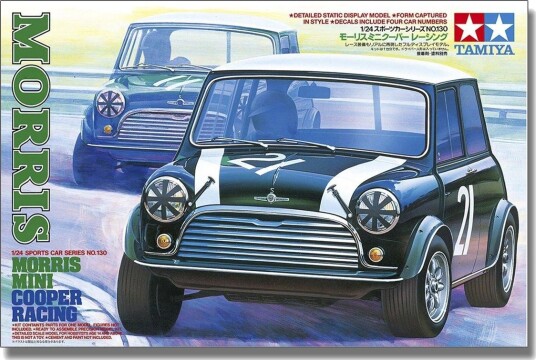 Tamiya 24130 Morris Mini Cooper Racing Modellbil Byggesett 1:24 Tamiya 24130 Morris Mini Cooper Racing Modellbil Byggesett 1:24