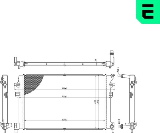 ERA 673049 Radiator motorkjøling