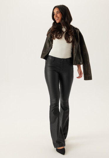 Bubbleroom Low Waist Push up Coated Jeans