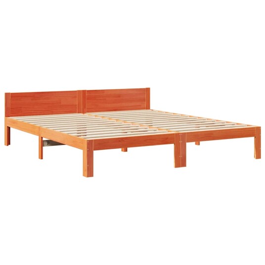 Familiesengeramme uten madrass voksbrun 240x200 cm heltre furu 8721158648389