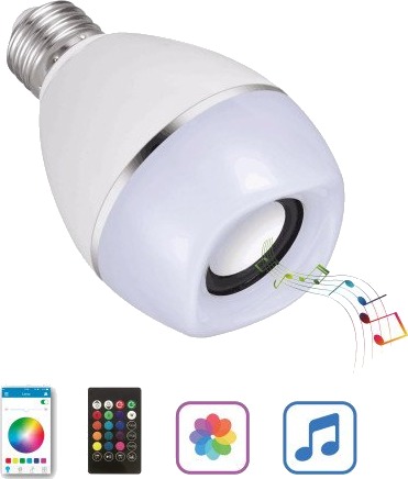 LED-pære med høyttaler og fjernkontroll LED-pære med høyttaler og fjernkontroll