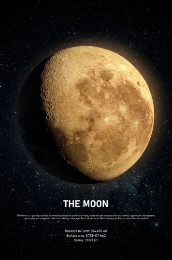 MalerifabrikkenBilde The moonSvartBilder & skilt