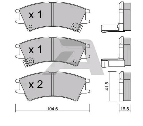 Bremseklosser AISIN BPHY-1903