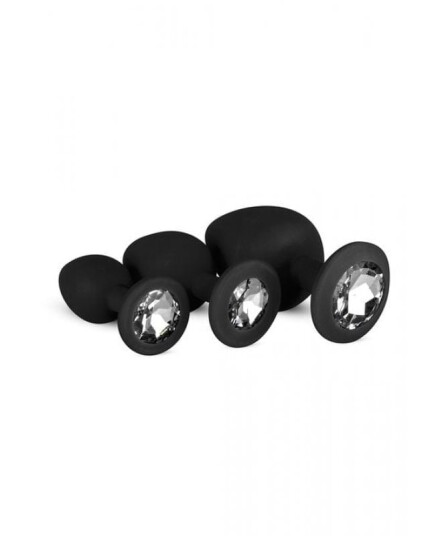 EasyToys buttplug med diamant 3 stk EasyToys buttplug med diamant 3 stk