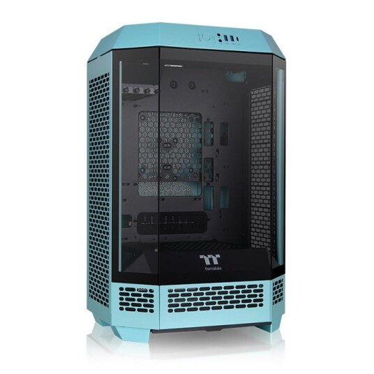 Thermaltake The Tower 300 Micro ATX Kabinett Turkis med Glasspanel