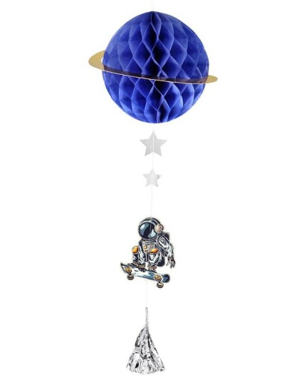 Hengende Planet Honeycomb 110 cm Astronaut Party