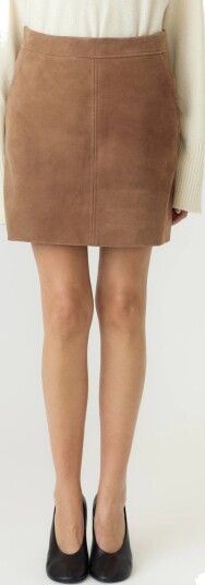 Y.A.S Salera High Waist Suede Skirt Brun 34