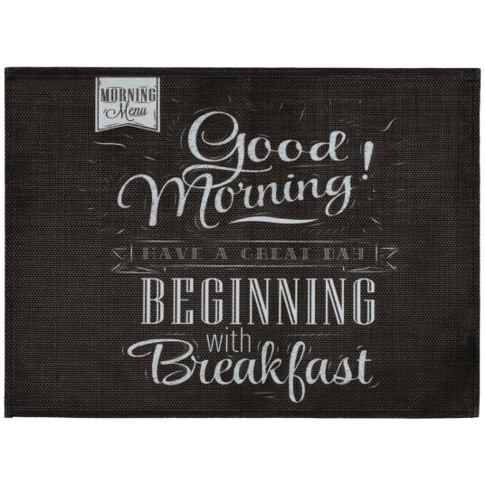 Erwin M. Bordbrikke Tenoris Good Morning; 33x45 cm (BxL); Svart; 4 Stykk / Forpakning Erwin M. Bordbrikke Tenoris Good Morning; 33x45 cm (BxL); Svart; 4 Stykk / Forpakning