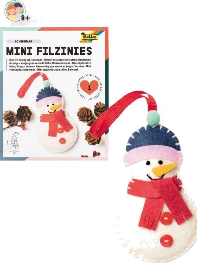 Folia Mini Sysett Med Filtfigur Snømann