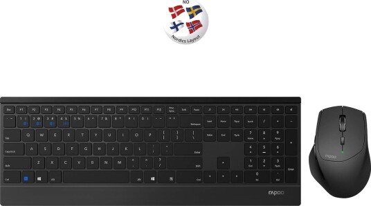 Rapoo 9500M Tastatur & Mussett Trådløs Black TUA-922575