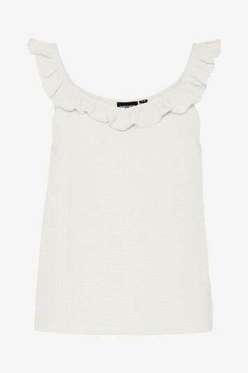 pieces - Bluse pcSastina SL Top Wvn - Hvit