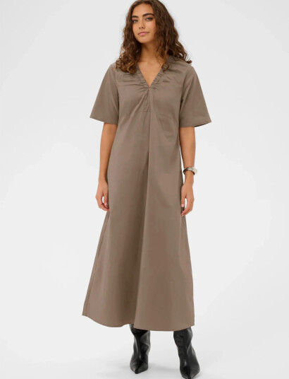 Culture Cuberri Antoinett Ss Dress   Brown   L